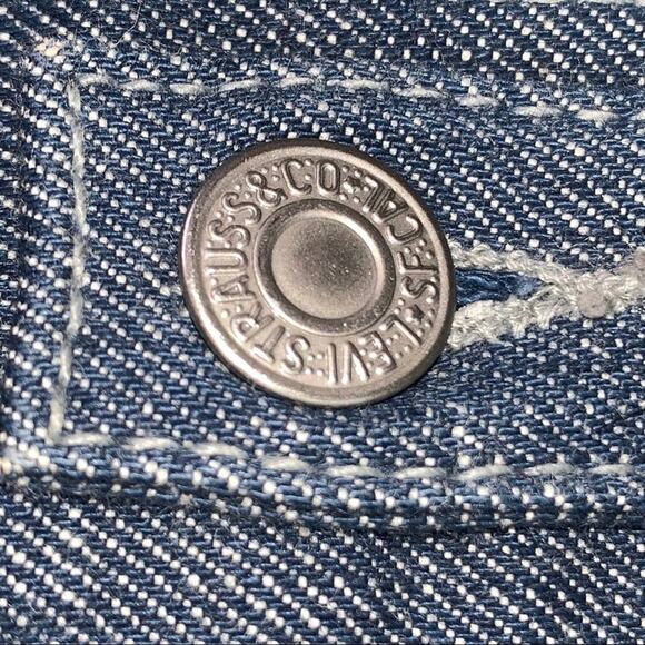 Levi's Girl’s Dark Wash Denim Trucker Jean Jacket Size Girls Medium Vintage - Picture 9 of 10